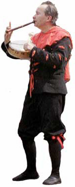 Andy Richards playing piper and tabor