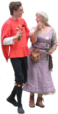 The Red Knight wins the Purple Lady!